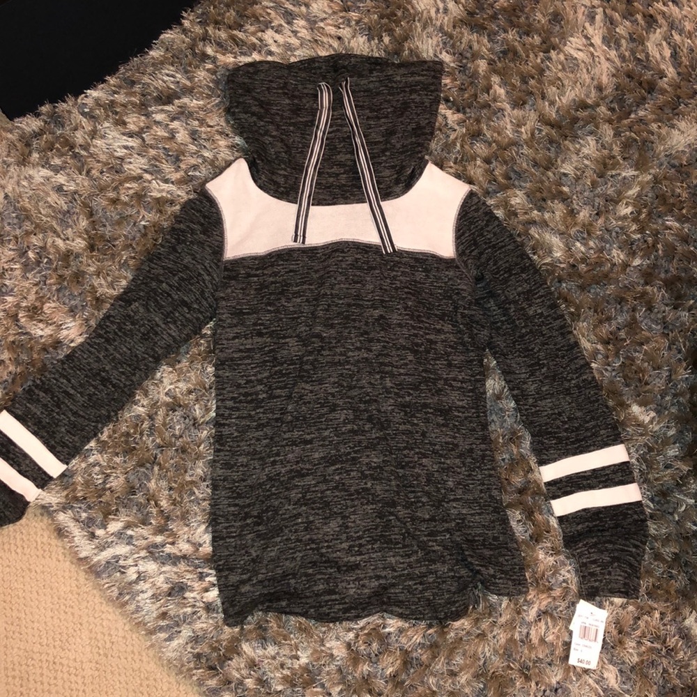 girls long neck sweater